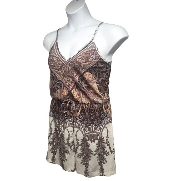 SHEIN VCAY Loose Summer Boho Romper Spaghetti Adjustable Straps XS Sz 2 New - Picture 3 of 9